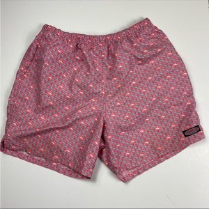 Vineyard Vines Swim Trunks Pink with Whales
